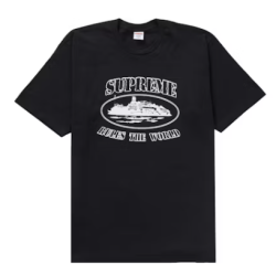 T-shirt Supreme Corteiz Rules The World noir