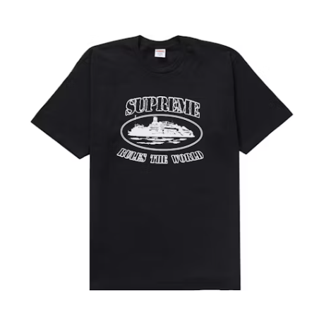 T-shirt Supreme Corteiz Rules The World noir
